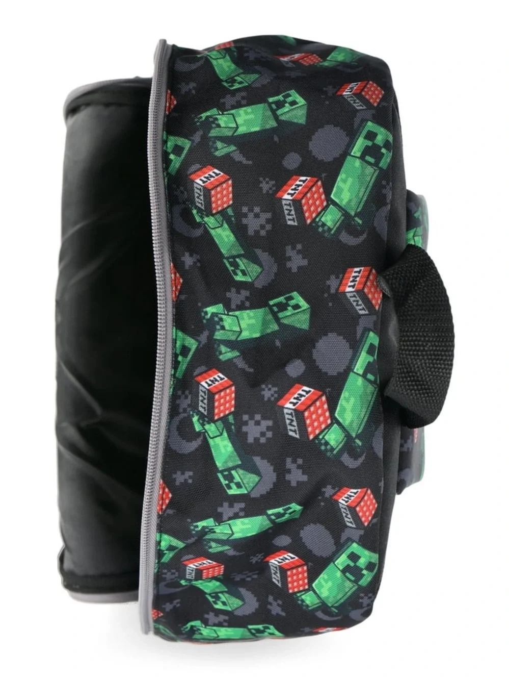 Boys Minecraft Backpack and Lunch Bag Set, Top Zip Closure, Side Mesh Pockets W